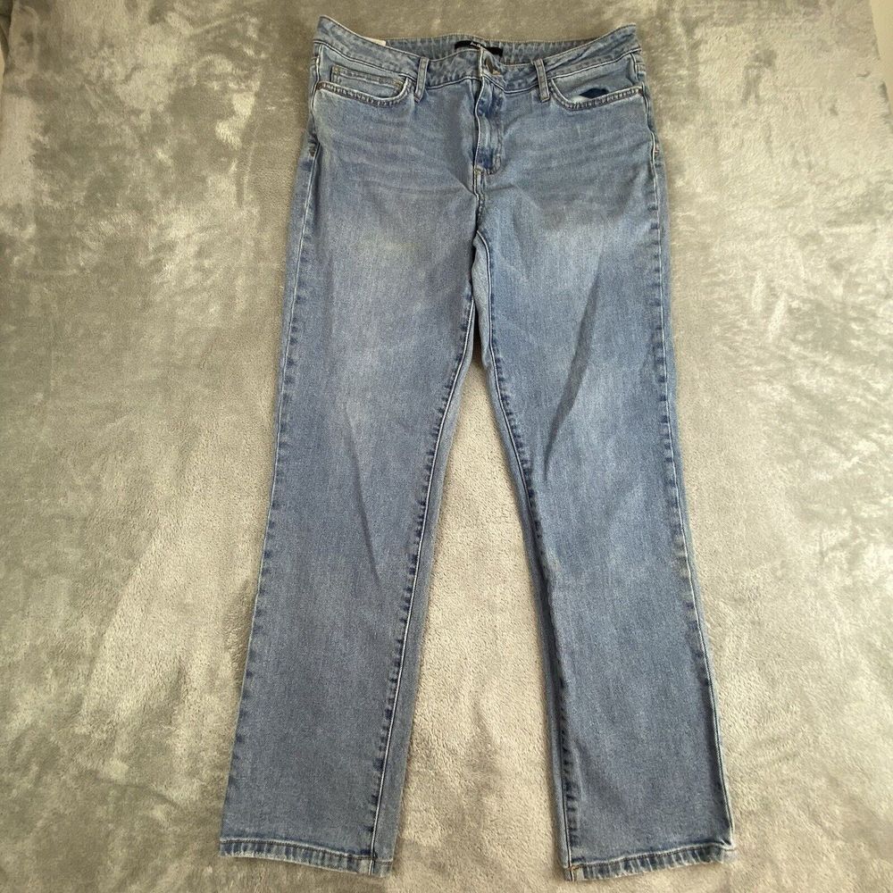 Sam Edelman Jeans Womens 14/32 Blue Denim Kitten Straight Mid Rise Crop Stretchy